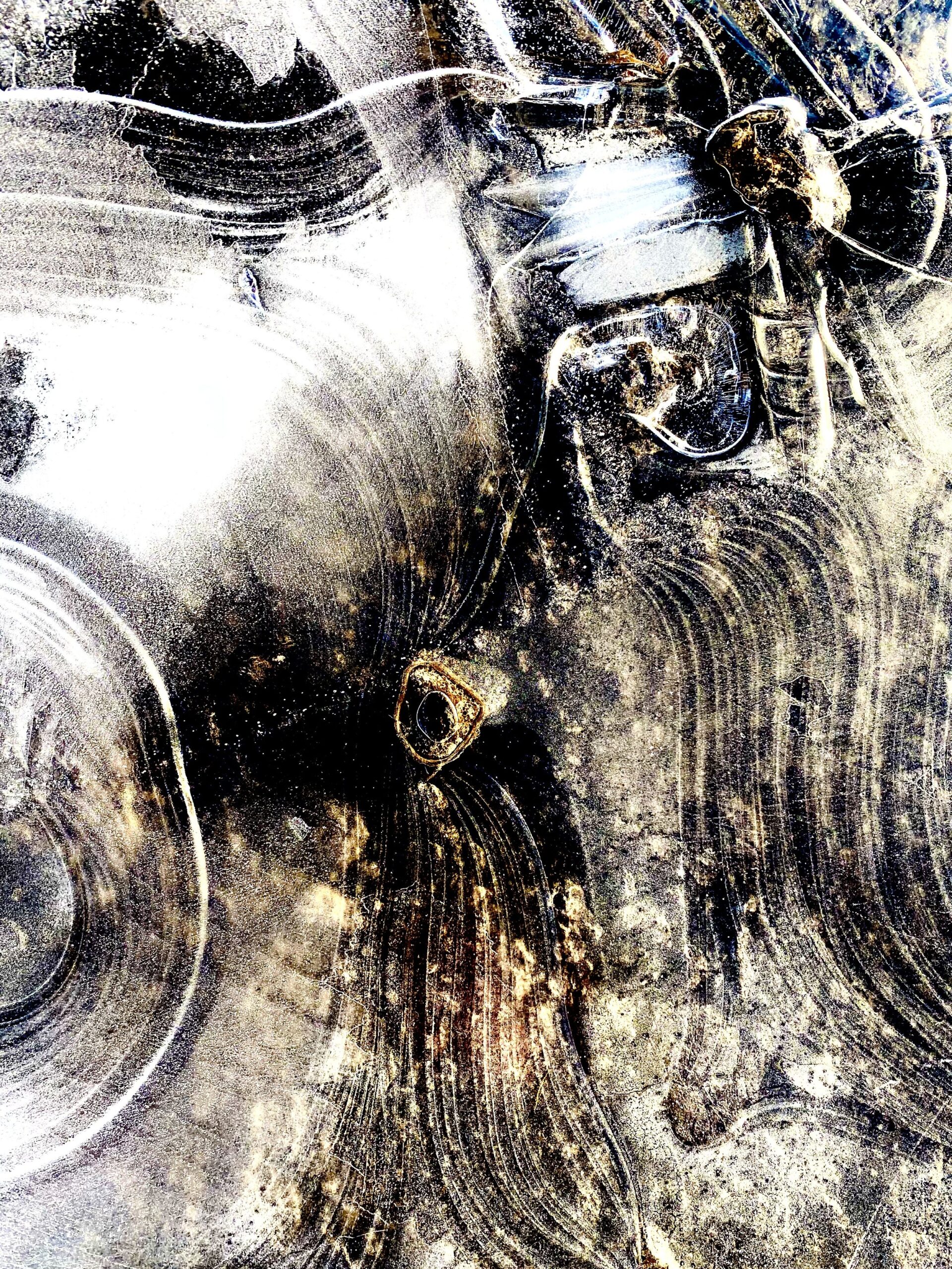 A close up of a piece of metal.