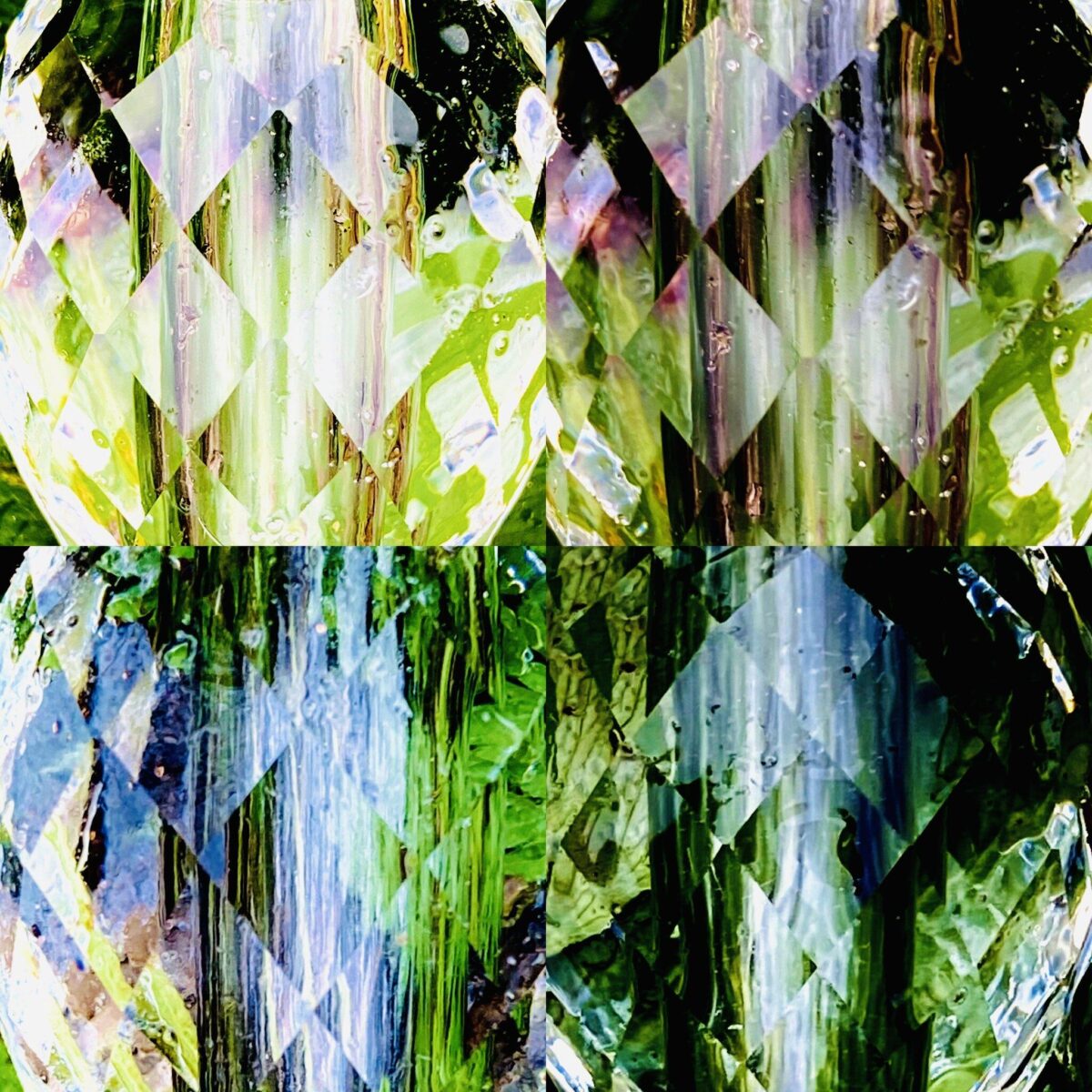 Four colorful crystal ball pictures.