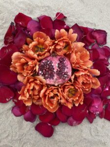 A Yoni Mandala amidst the desert sands.